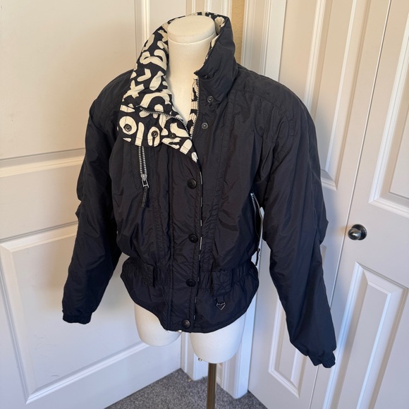 Obermeyer Ski Jacket | Vintage Zip Up Winter Puffy Coat Medium 80s Size 12 - Picture 1 of 13